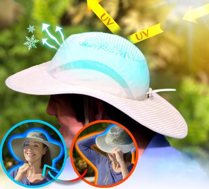 podmanivý chladivý klobúk s UV ochranou
